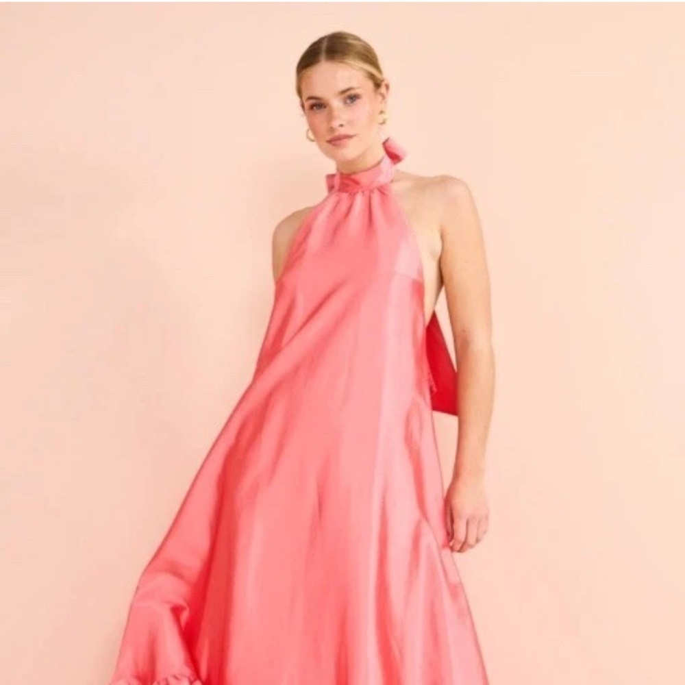 Free People x Hansen And Gretel Gateau Gown In Watermelon Pink Size XL NWT $329